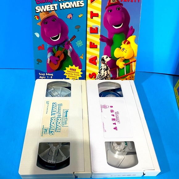 BARNEY HOME VIDEO VTG 90s BARNEY SAFETY & HOME SWEET HOMES VHS w/ORIGINAL BOXES - Picture 7 of 11